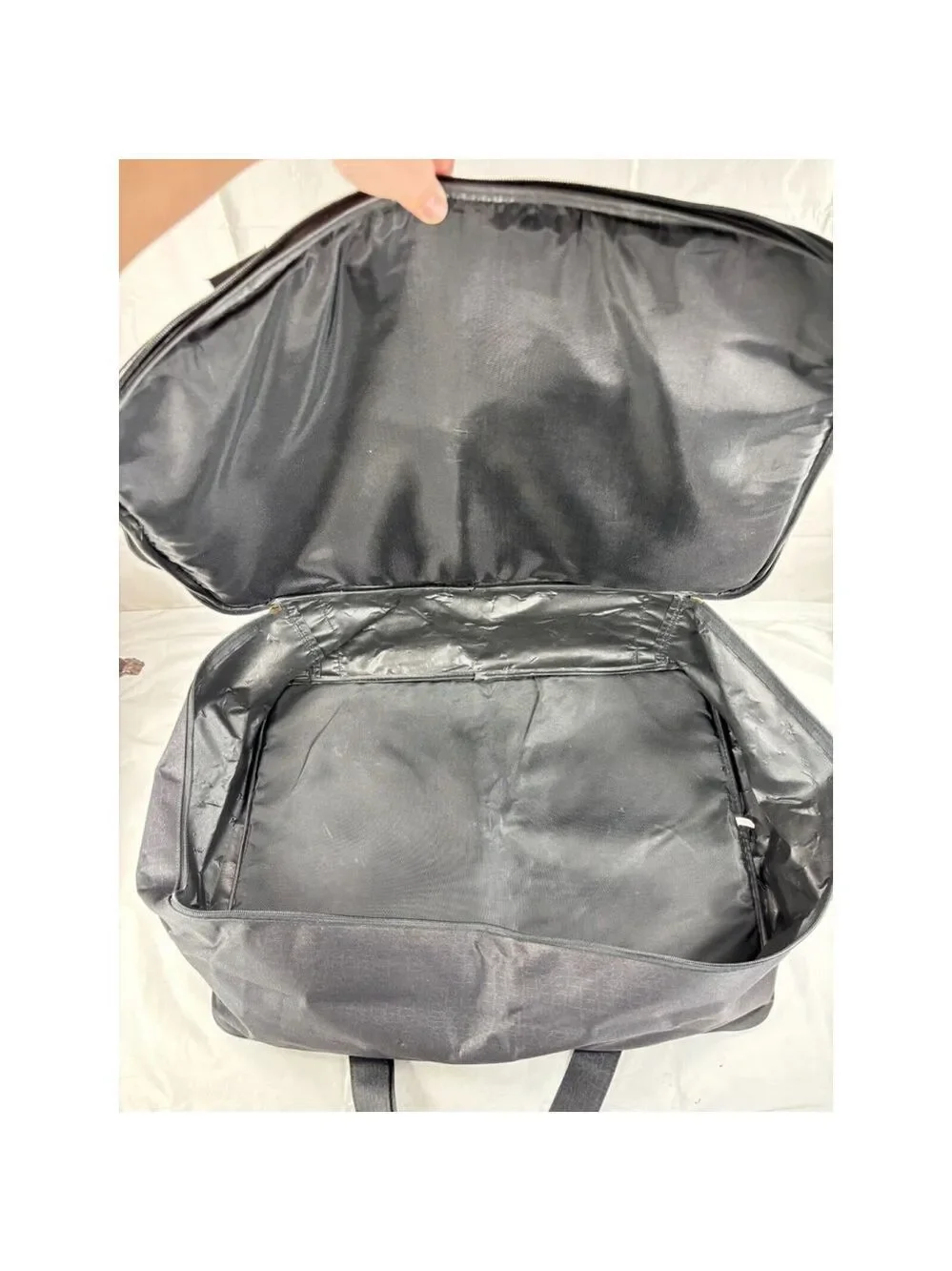 Carlos Falchi Sport Black travel tote bay overnight weekender